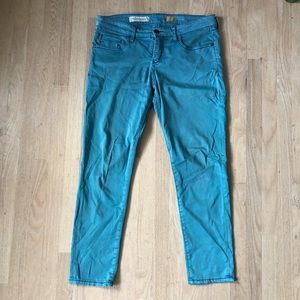 Pilcro Anthro Spring turquoise Stet jeans No 29